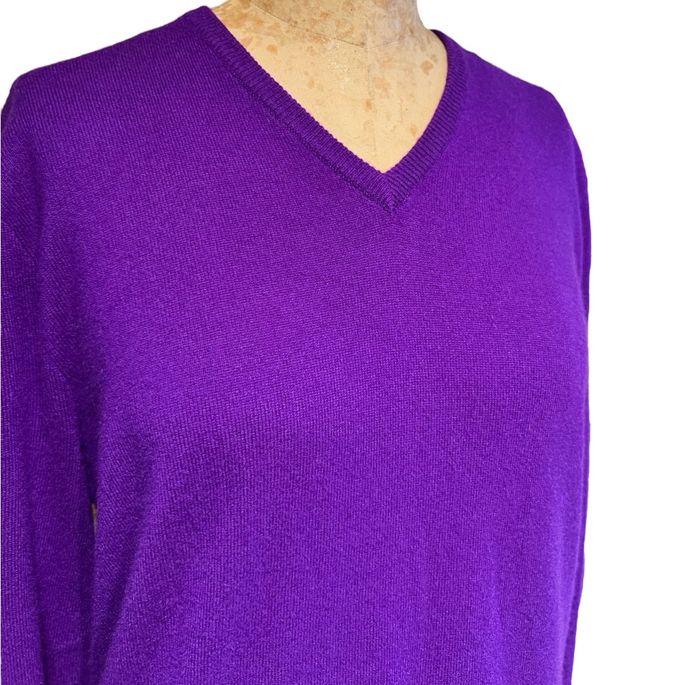 NWT POLO Ralph Laurent 100% Cashmere VNeck Sweater Size M - Picture 9 of 13